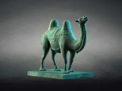 Cultural Relics Camel ancient unearthed sculpture  3D model