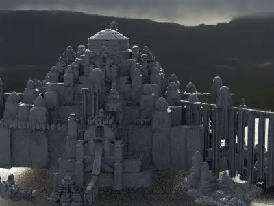 Ocean City Fantasy 3D model