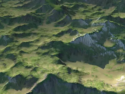 Landscape 128 Low-poly 3D model