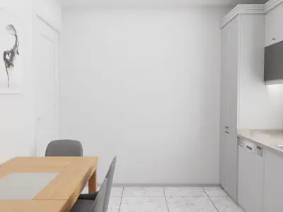 Simple Realistic Kitchen 3D model