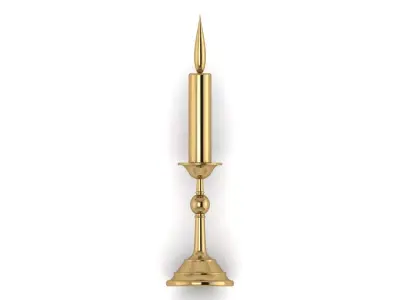 3D Candle with Flame 38x10mm size printable model 3D print model purchase