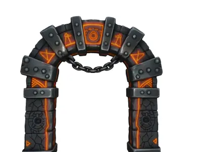 Runic Stone Archway 3D model