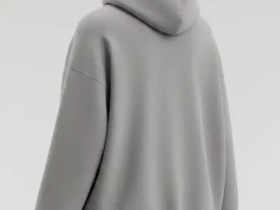 Classic Pullover Hoodie  Minimal Street wear 3D Model low ploy Low-poly 3D model