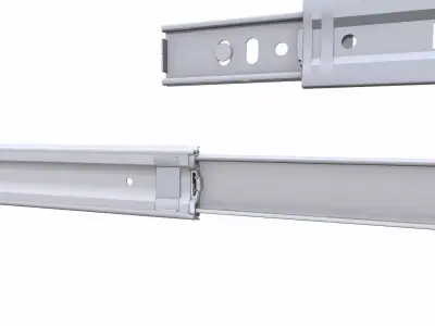 Furniture Fitting Sliding Rail 3D model