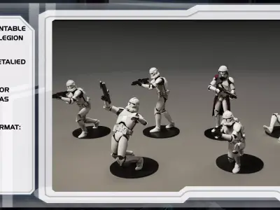star wars 3d printable clone legion pack 3 3D print model