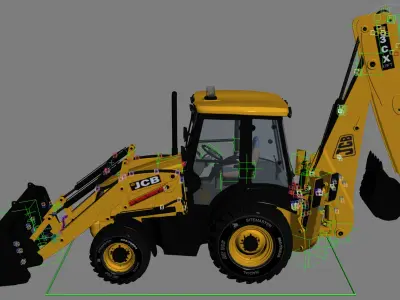  Backhoe Loader JCB 3CX Rigged 