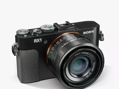 Sony Cyber-shot DSC-RX1 advanced compact digital camera Low-poly 3D model