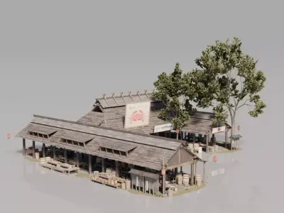 Traditional Japanese House 13 3D model
