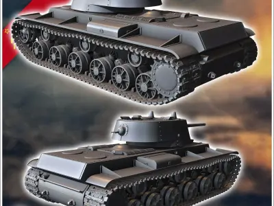 KV-1 M1942 - Soviet army WW2 Second World East front Ostfront RP 3D print model V1