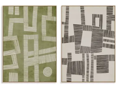 Abstract Painting Frame set 3D model 377