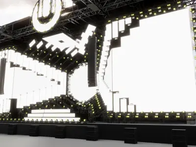 Ultra Music Festival 2018 Stage 3D model