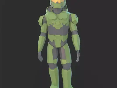 Lowpoly Master Chaf Model Low-poly 3D model
