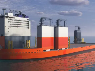 Cargo Heavy Lift Ship 3D model