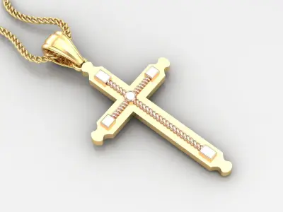 Cross Light Gold 4CP066 3DM STL 3D print model