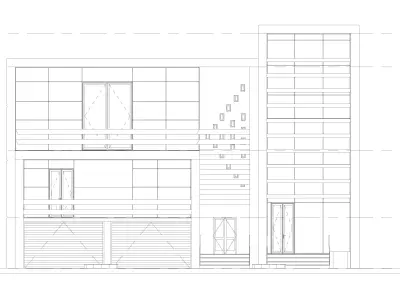 Modern Building  with many uses  villa or restaurant or coffee  3D model