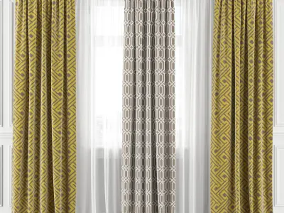 Curtain Set 155C 3D model