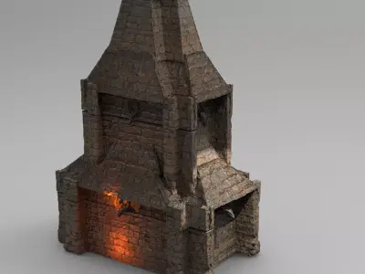 Lizard Town Hall Tower 2  3D model