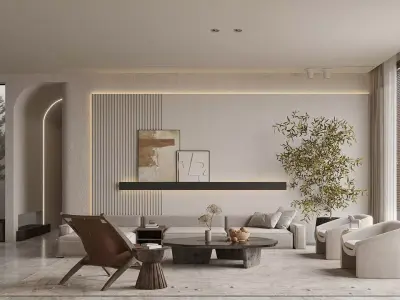 Livingroom Interior 3D model-04 3D model