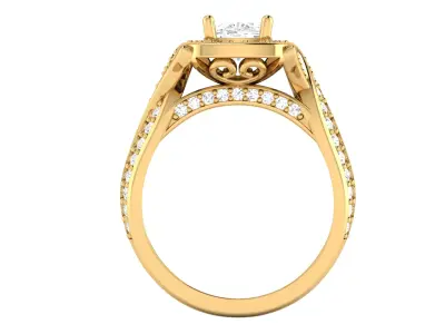 Women Ring  Render 3dm STL OBJ FBX Details 3D print model 97