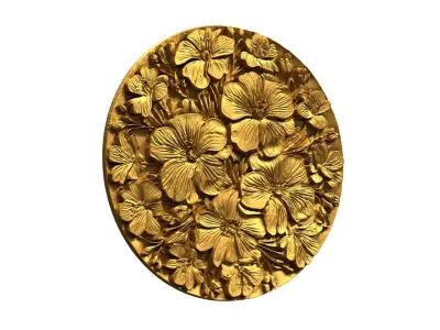 Classic circular carved decor ornament 11 3D print model purchase
