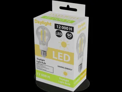 Light bulbs Daylight Light Bulb Low-poly 3D model