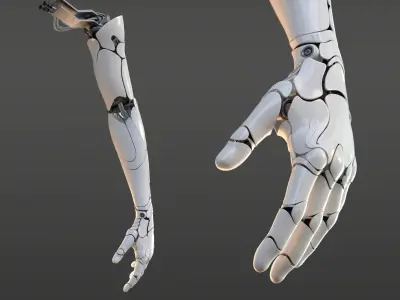 hand anatomy mechanical 3D model