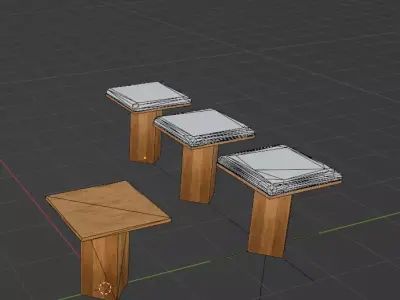Christmas Bar Table I Bar Stand - Stylized 3D Asset Low-poly 3D model