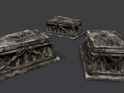 king grave Low-poly 3D model