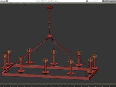 Chandeliers collection 3d models 10 pieces Low-poly 3D model