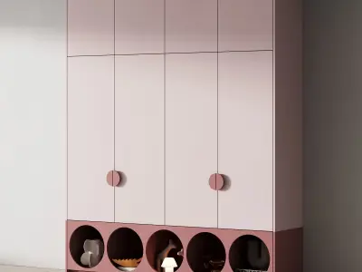 502 furniture for children 05 cupboard with toys 3D model