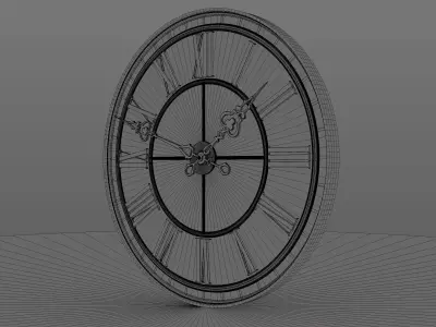 Classic Glass Tower Clock 3D model