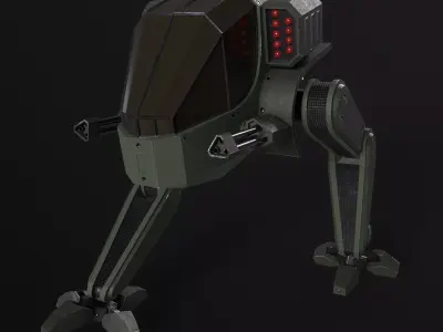 Military Mech PBR Low-poly 3D model purchase