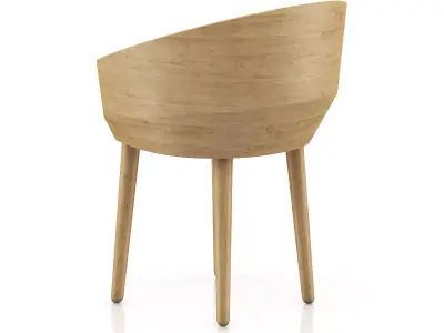 Wooden Chair 9 3D model