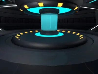 Sci Fi Room Low-poly 3D model