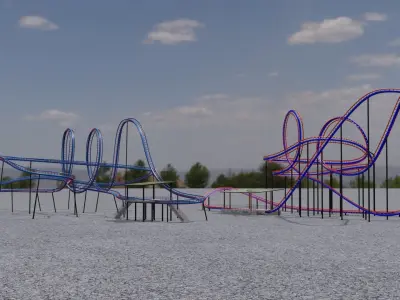  TWO Rollercoaster 3D Model Pack