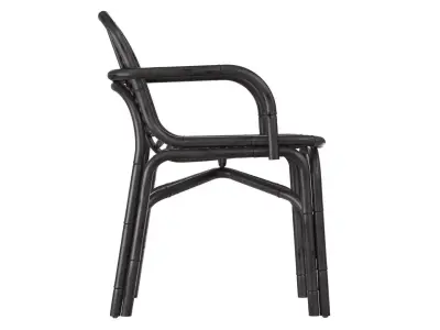 Black Peak armchair INDOOR rattan Cane-line 3D model