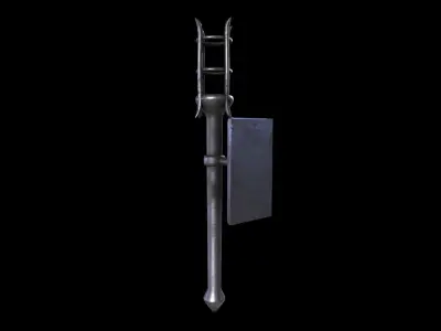 Medieval Torch V1 - 02 Low-poly 3D model