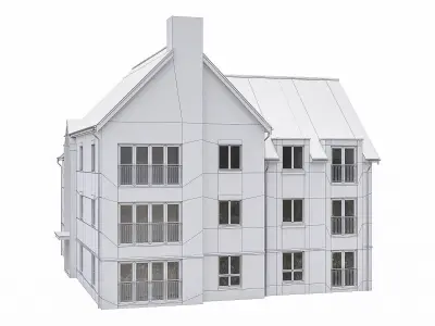 Neighborhood Houses P33 Low-poly 3D model