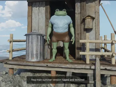 frog-man summer and normal versions 3D Model Pack
