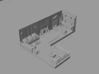 Living room 3D model