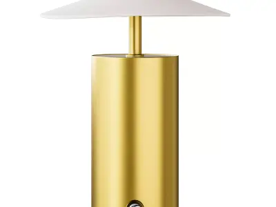 Zara Home table lamp with paper shade 3D model