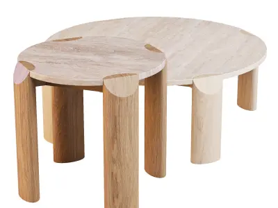 GlobeWest Willa - Coffee and Side Table 3D model