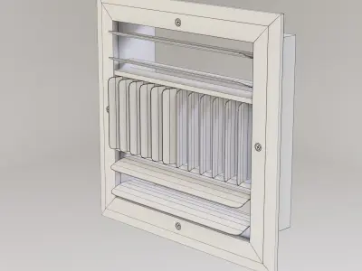 Ceiling AC Vent Low-poly 3D model