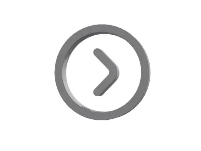 3d angle circle left Low-poly 3D model