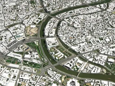 Cityscape Moscow Russia 3D model
