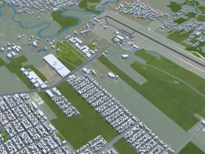 Joinville State of Santa Catarina Brazil 25km Low-poly 3D model