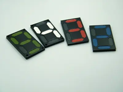 Digital number segment - Two types 3D model