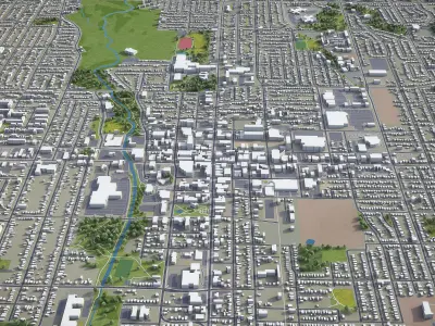 Oshawa Low-poly 3D model