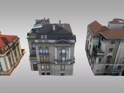 City Villas Pack Low-poly 3D model