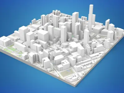 Cityscape New York Downtown  3D model